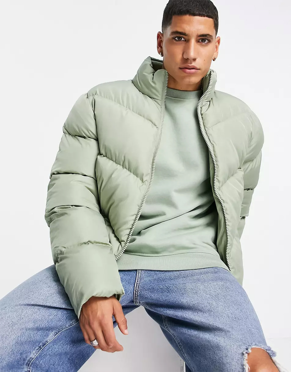 Jacket Quilted Coat Sherpa Lined - Image 4